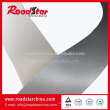 High visible silver reflective PVC leather